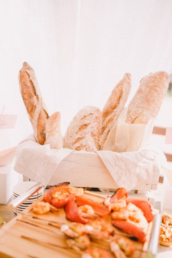 Bread on White Paper Towel